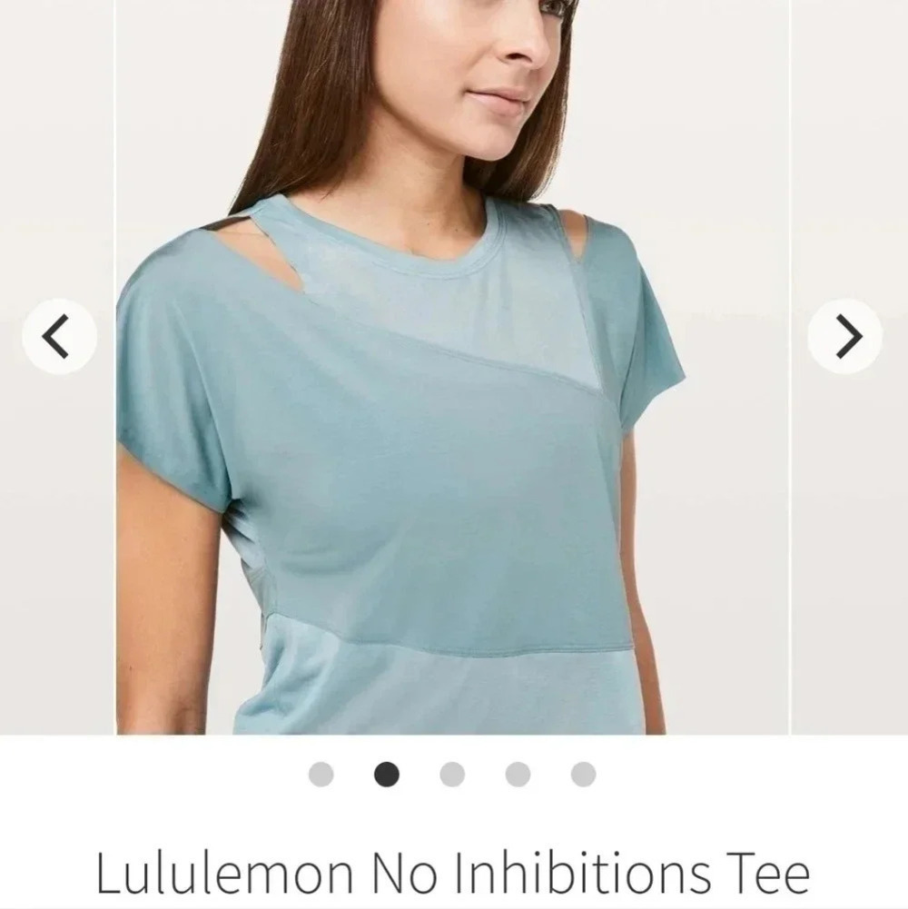 Lulemon no  inhibitions tee green